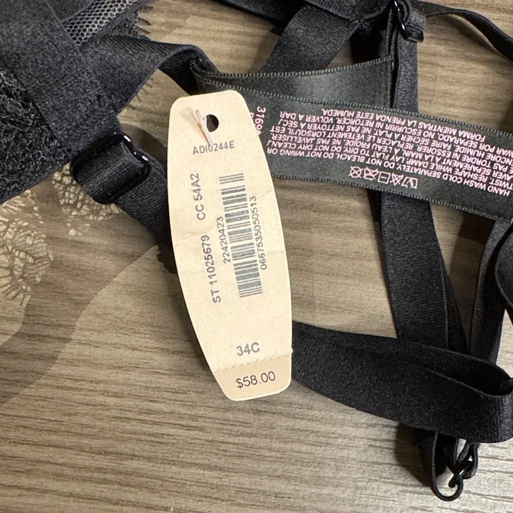 Victoria's Secret Elegant Black Sheer Bra